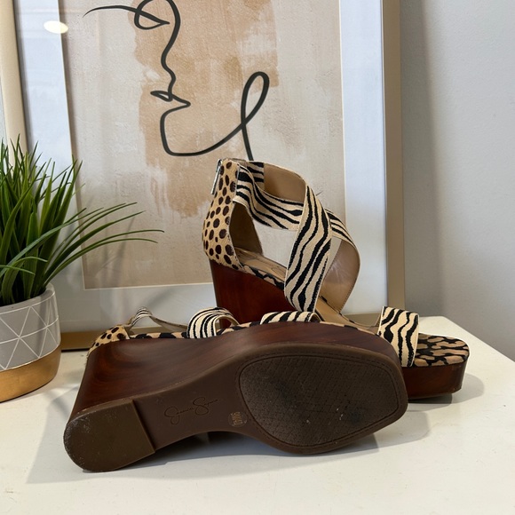 Jessica Simpson Animal Print Wedge - Size 9 - Picture 6 of 6